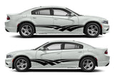Double Wave Side Livery Air Release Vinyl Decal Kit #3 Fits Dodge Charger 2011-2023 Fusion Decals
