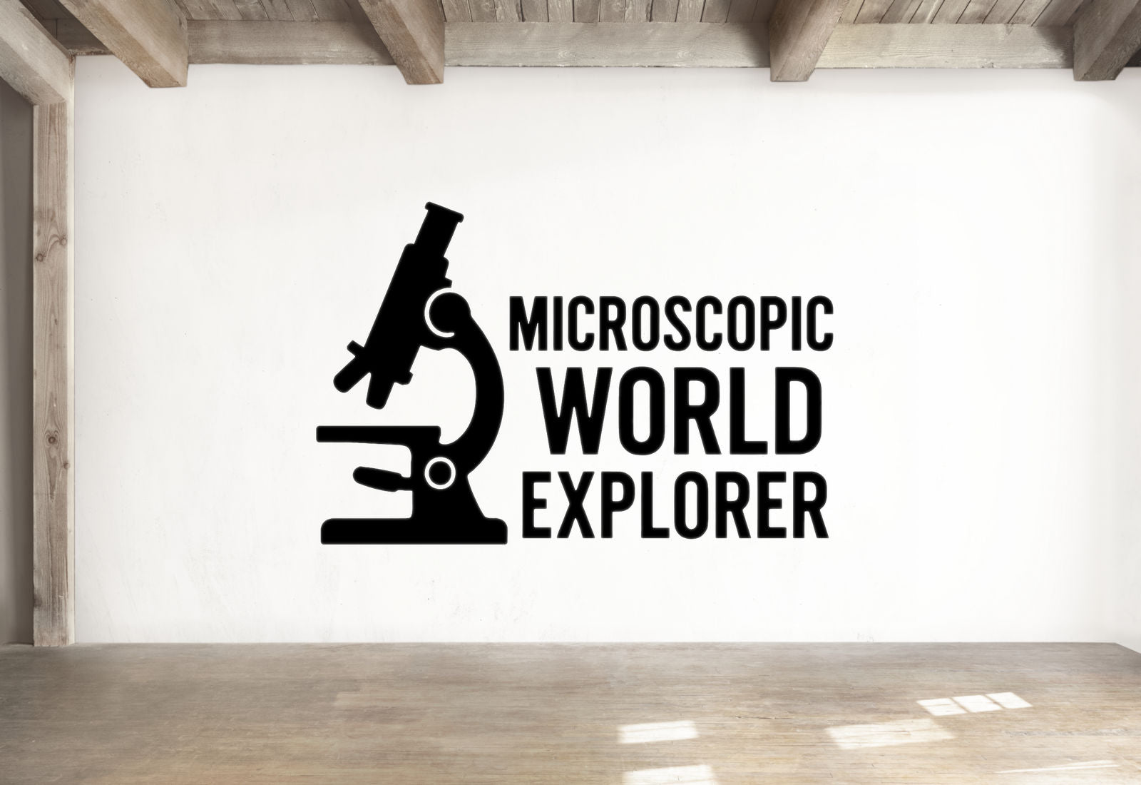 Microscopic World Explorer - Funny Chemistry Wall Decal Vinyl Sticker Removable