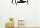 Heartbeat boat Style 2 Removable Vinyl Decal for Interior Walls