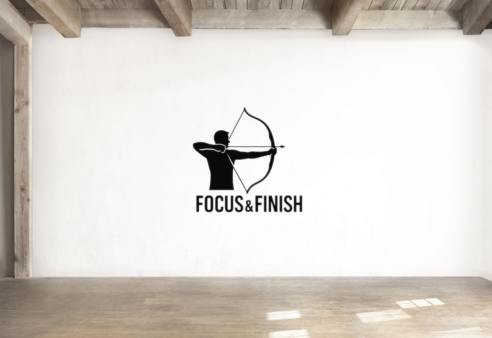 Focus & Finish - Archery Sports Wall Decal Vinyl Sticker Removable
