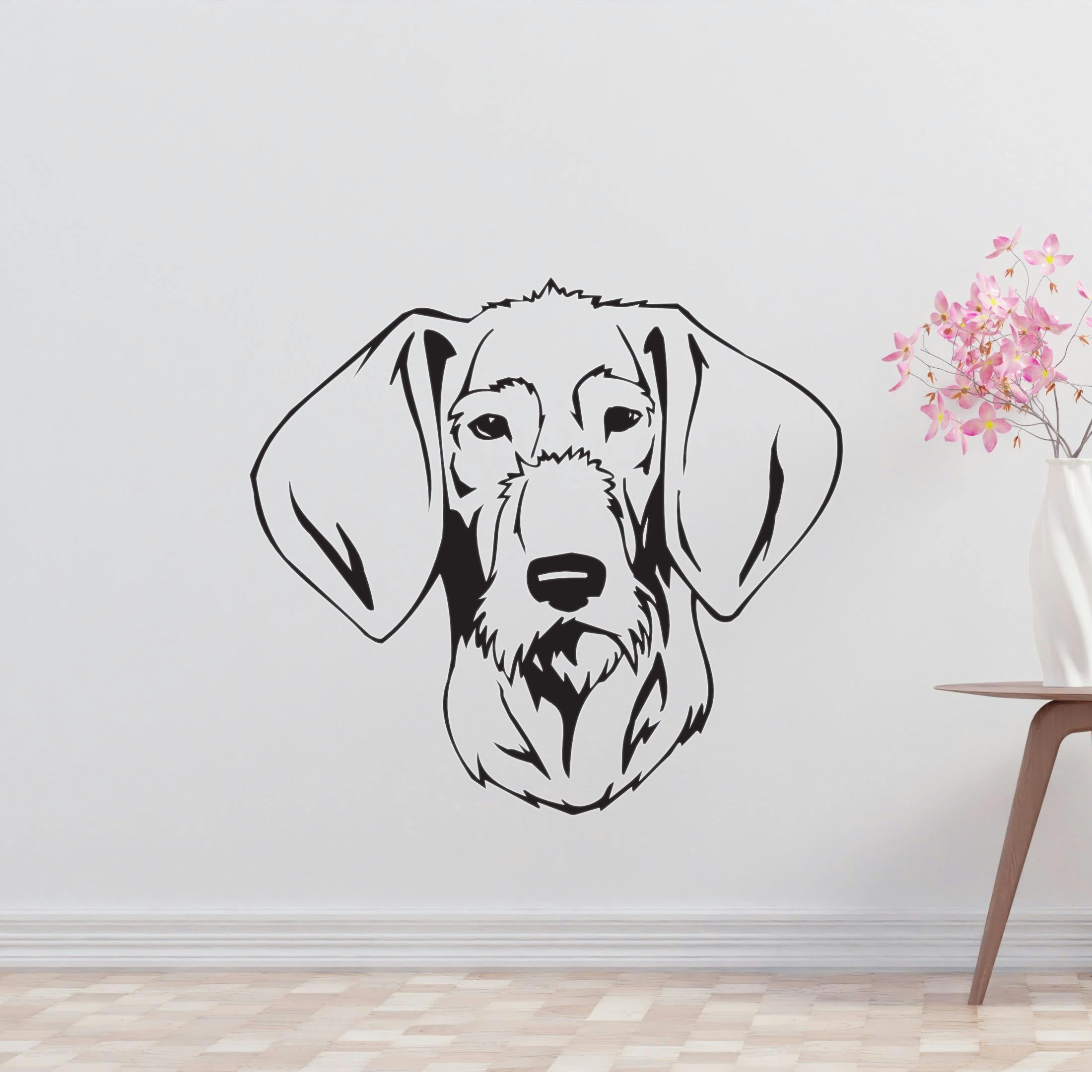 Slovakian Rough Haired Pointer Dog Removable Vinyl Decal Matte Finish Home Decor for Indoor Walls