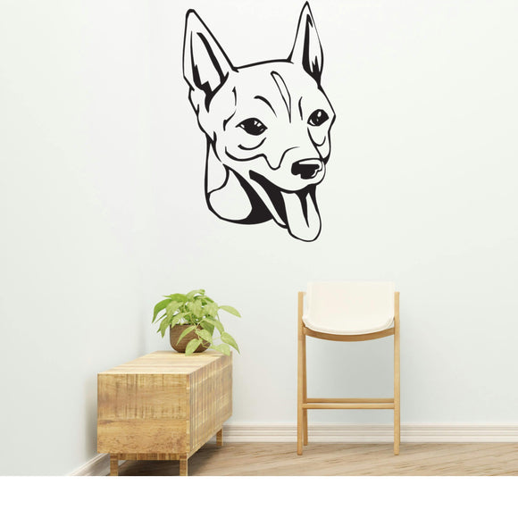 Tenterfield Terrier Dog Removable Vinyl Decal Matte Finish Home Decor for Indoor Walls