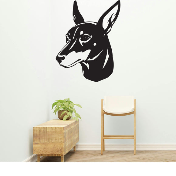 Toy Manchester Terrier Dog Removable Vinyl Decal Matte Finish Home Decor for Indoor Walls