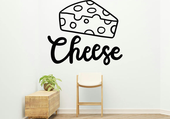 Cheese Removable Vinyl Decal for Indoor Walls