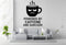 Powered by Caffeine and Sarcasm - Home Office Wall Decal Vinyl Sticker Removable