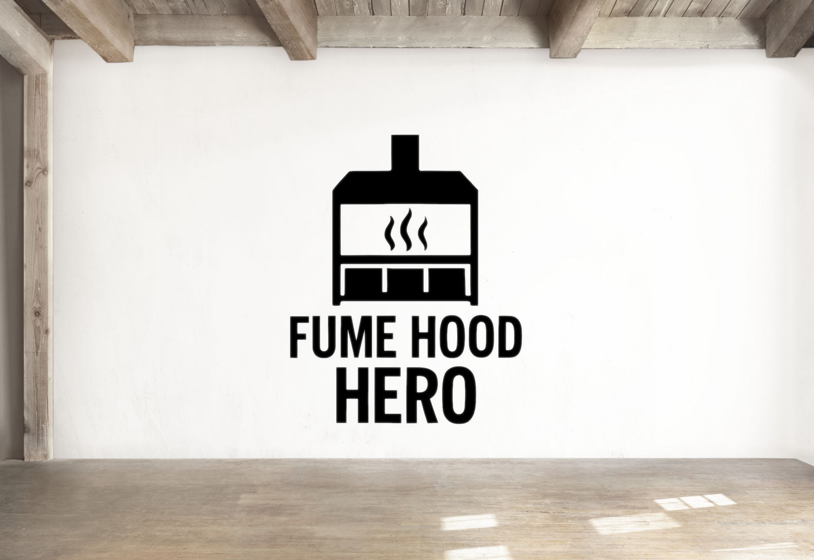 Fume Hood Hero - Funny Chemistry Wall Decal Vinyl Sticker Removable