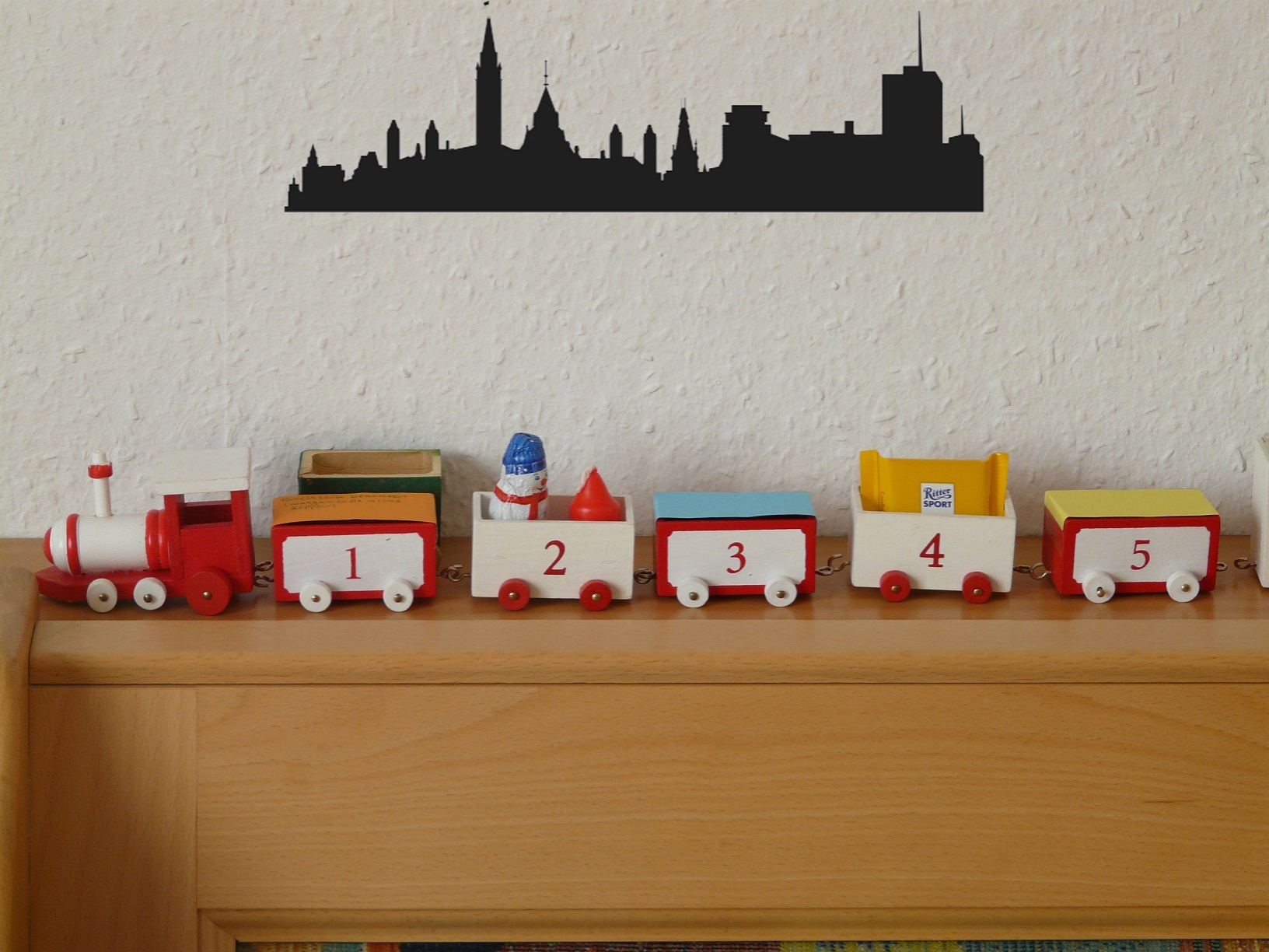 Cityscape Ottawa Canada Vinyl Decal Removable Matte Finish Skyline Decore for Indoor Walls