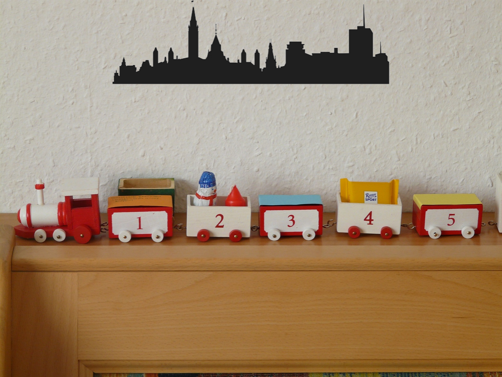 Cityscape Ottawa Canada Vinyl Decal Removable Matte Finish Skyline Decore for Indoor Walls