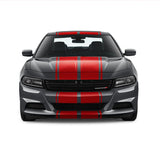 Dual 10" Racing Stripes with Pins Self Healing Vinyl fits Dodge Charger 2011 to 2022