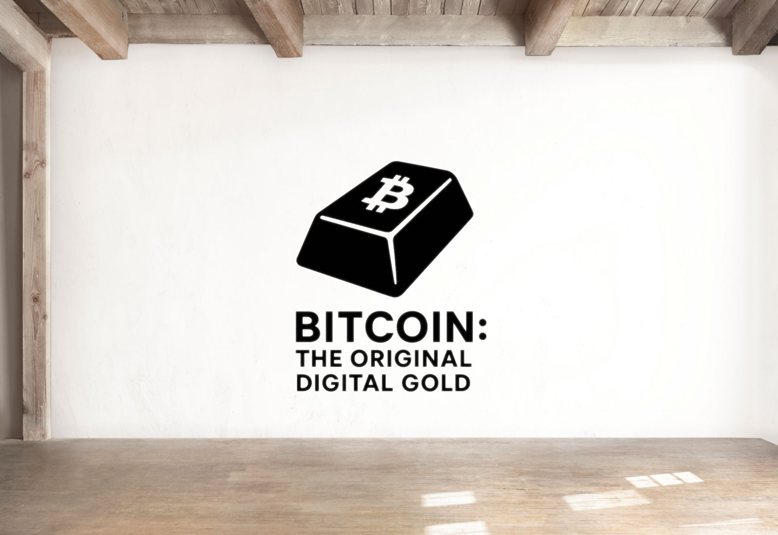 Bitcoin: The Original Digital Gold - Bitcoin Wall Decal Vinyl Sticker Removable
