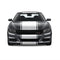 Dodge Charger SRT 24-inch racing stripe with pinstripes in gloss white, front view