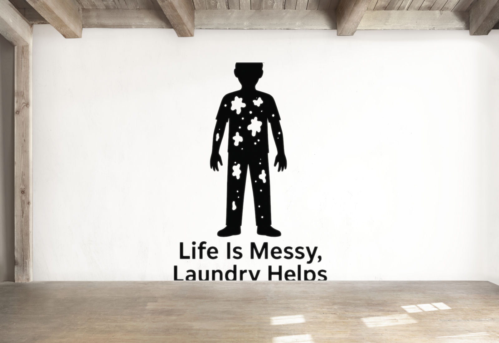 Life Is Messy, Laundry Helps - Funny Laundry Room Wall Decal Vinyl Sticker Removable