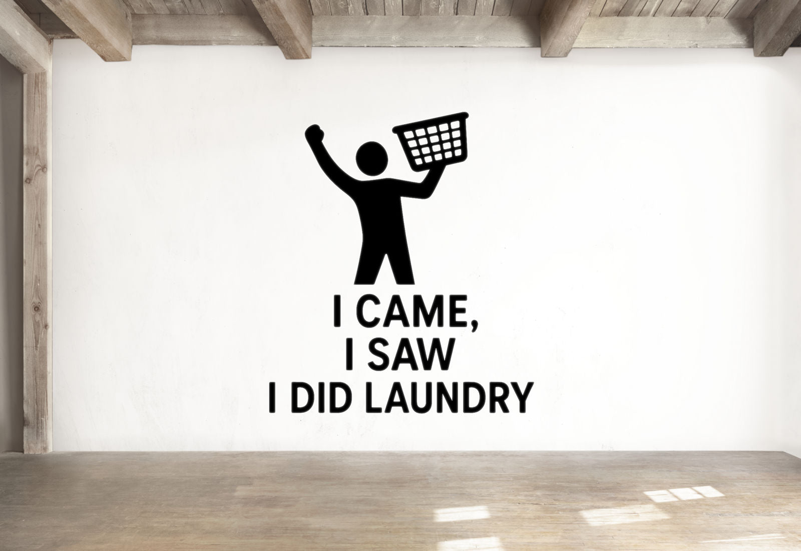 I Came, I Saw, I Did Laundry - Funny Laundry Room Wall Decal Vinyl Sticker Removable