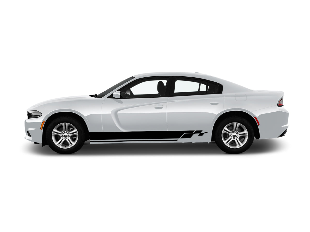 a white sports car on a white background
