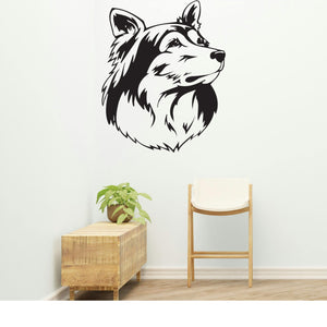 Shetland Sheep Dog Removable Vinyl Decal Matte Finish Home Decor for Indoor Walls