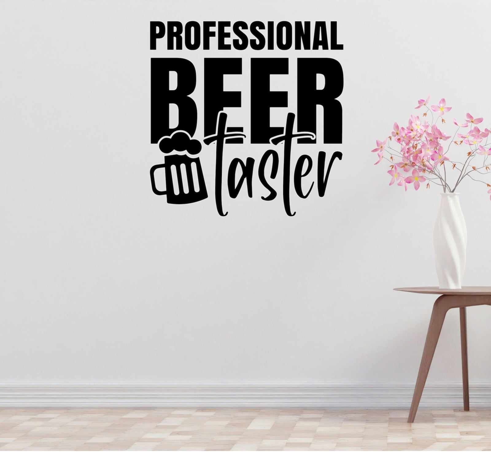 Professional Beer Taster Removable Vinyl Decal for Interior Walls