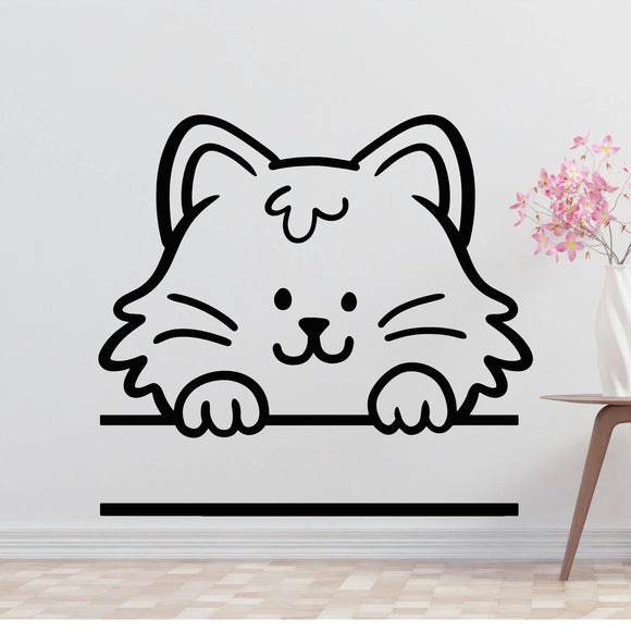 Work hard so my cat can live better Removable Vinyl Decal for Interior Walls