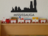 Cityscape Mississauga Canada with Text Vinyl Decal Removable Matte Finish Skyline Decore for Indoor Walls Fusion Decals