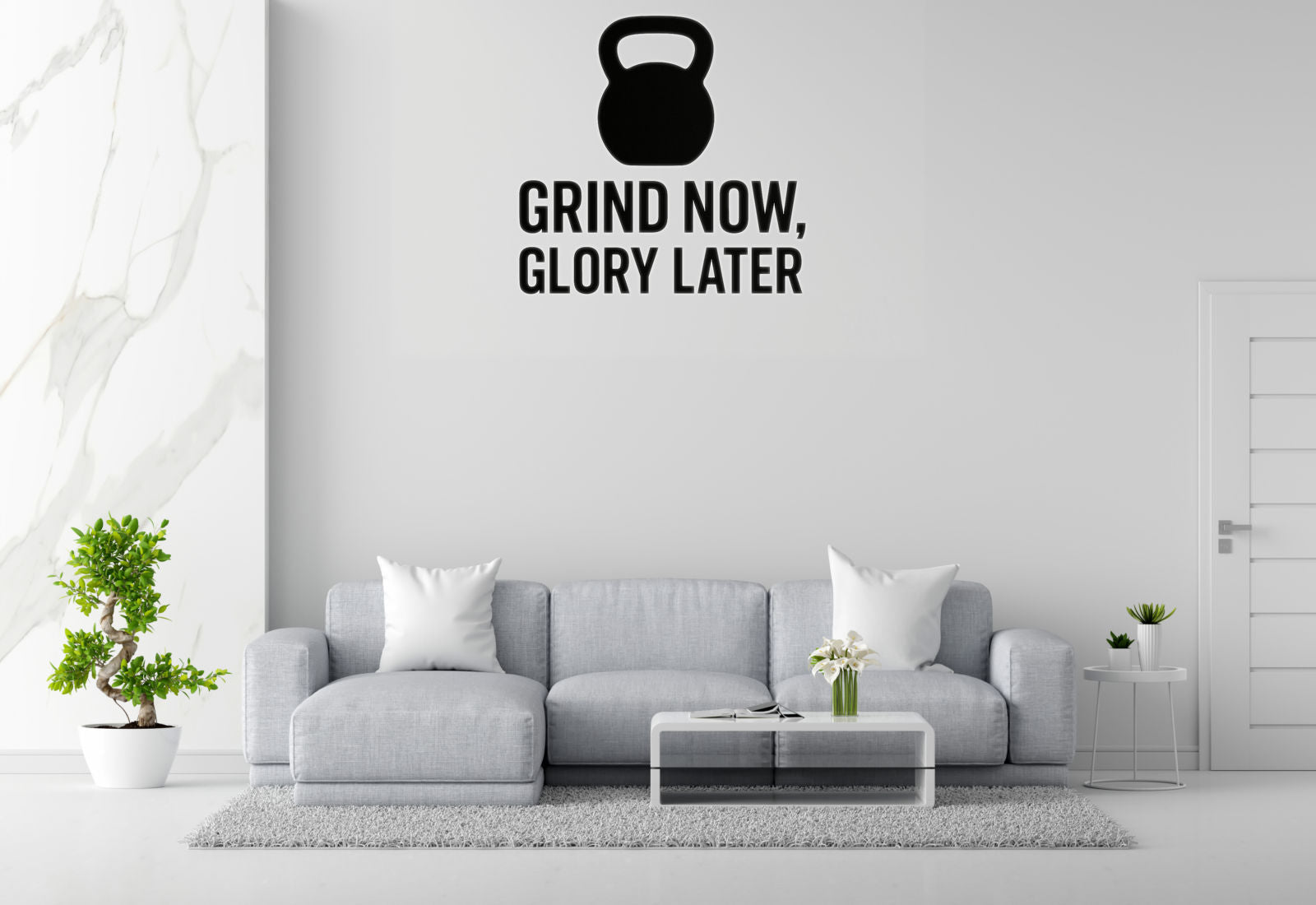 Grind Now, Glory Later - Fitness Sports Wall Decal Vinyl Sticker Removable