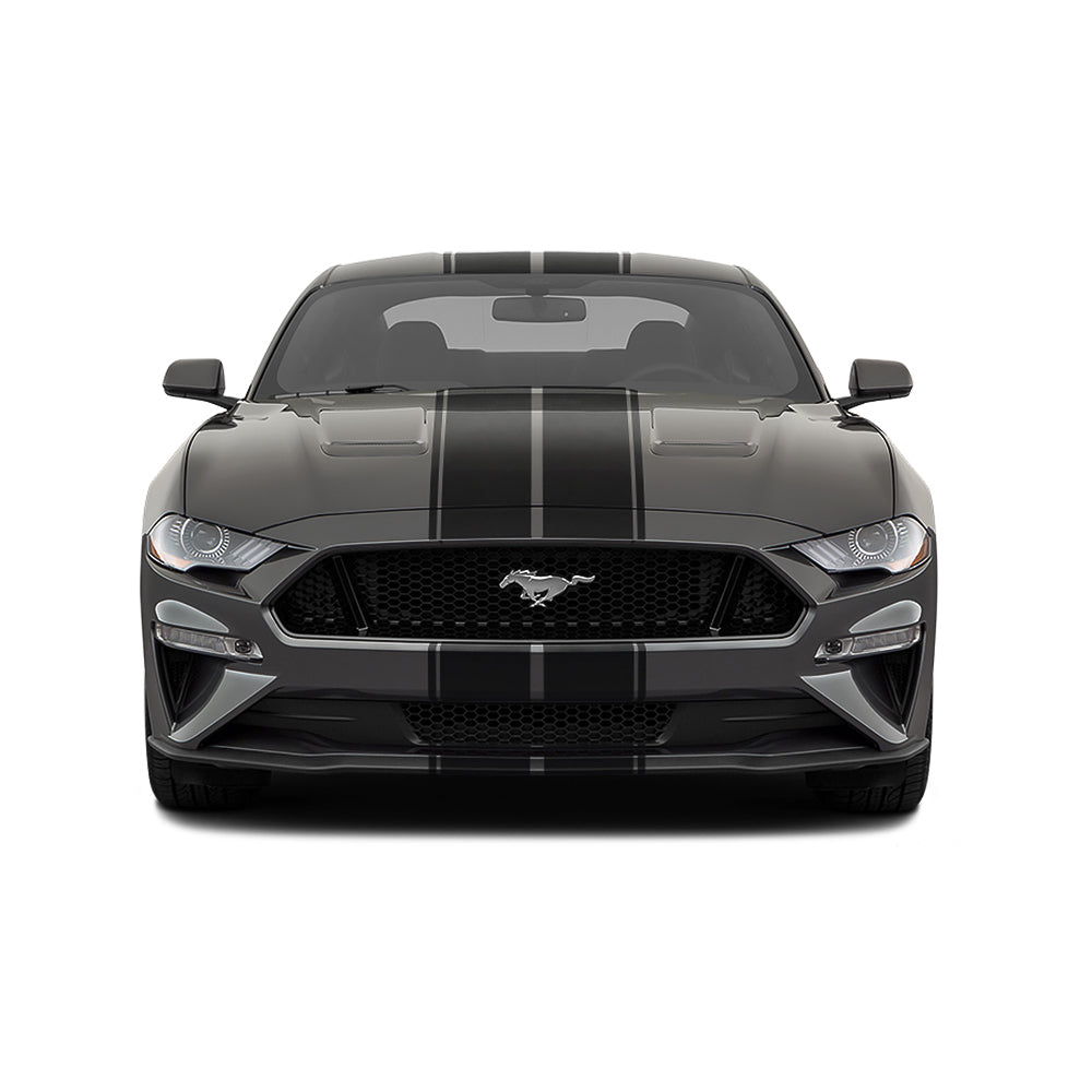 Dual 7.9" Racing Stripes w/pins Self Healing Vinyl fits Ford Mustang 2015 to 2023
