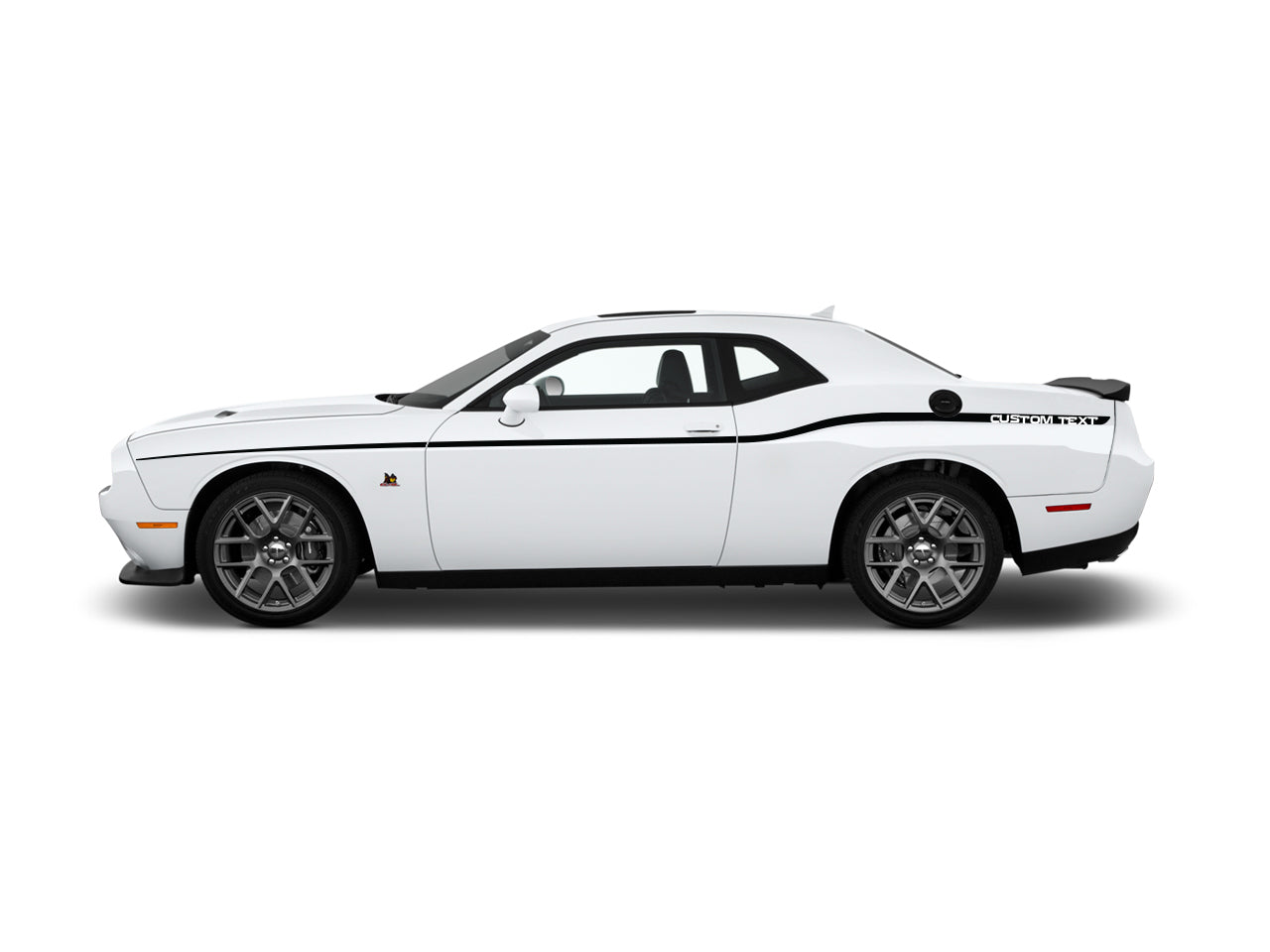 Scat Pack Style Side Stripe Custom Text Vinyl Livery Kit Fits Dodge Challenger 2015 - 2023
