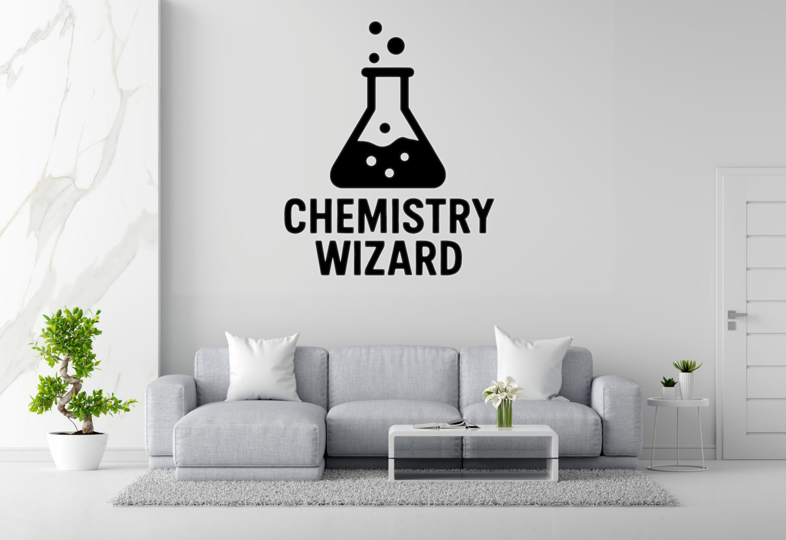 Chemistry Wizard - Funny Chemistry Wall Decal Vinyl Sticker Removable