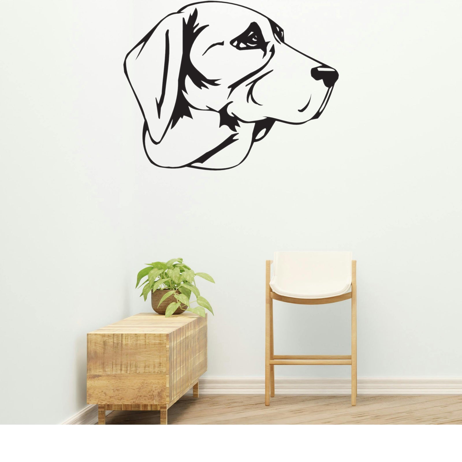 Tyrolean Hound Dog Removable Vinyl Decal Matte Finish Home Decor for Indoor Walls