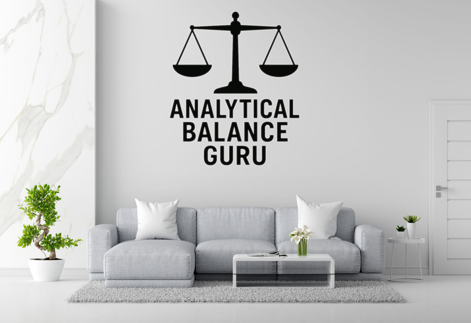 Analytical Balance Guru - Funny Chemistry Wall Decal Vinyl Sticker Removable