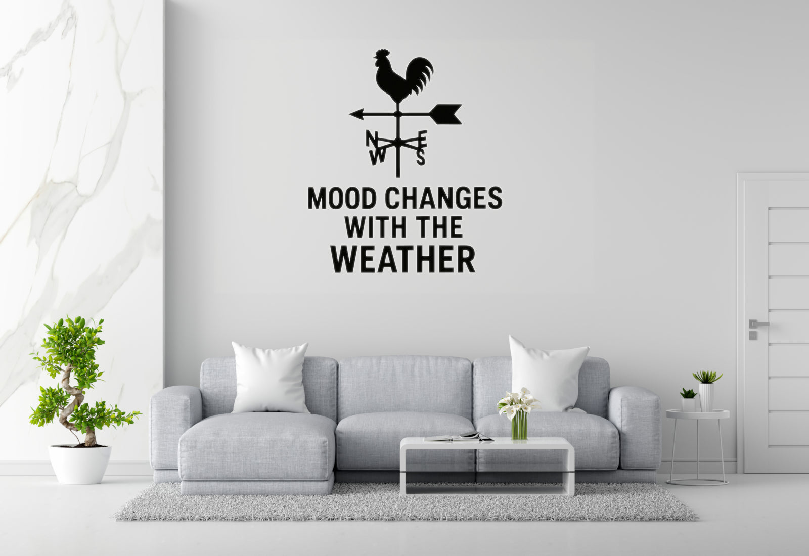 Weather Vane Wall Decal - Mood Changes With The Weather | Removable Vinyl Sticker