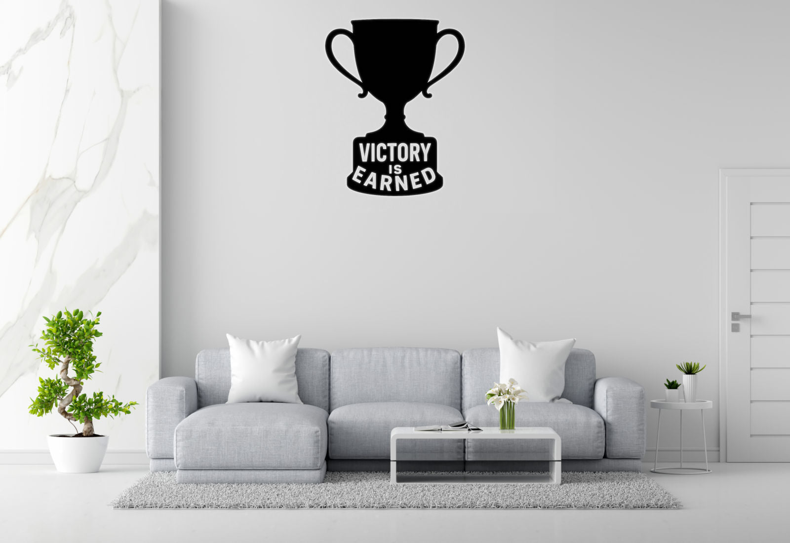 Victory is Earned - Trophy Sports Wall Decal Vinyl Sticker Removable