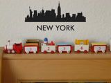 Cityscape New York City with Text Vinyl Decal Removable Matte Finish Skyline Decore for Indoor Walls Fusion Decals