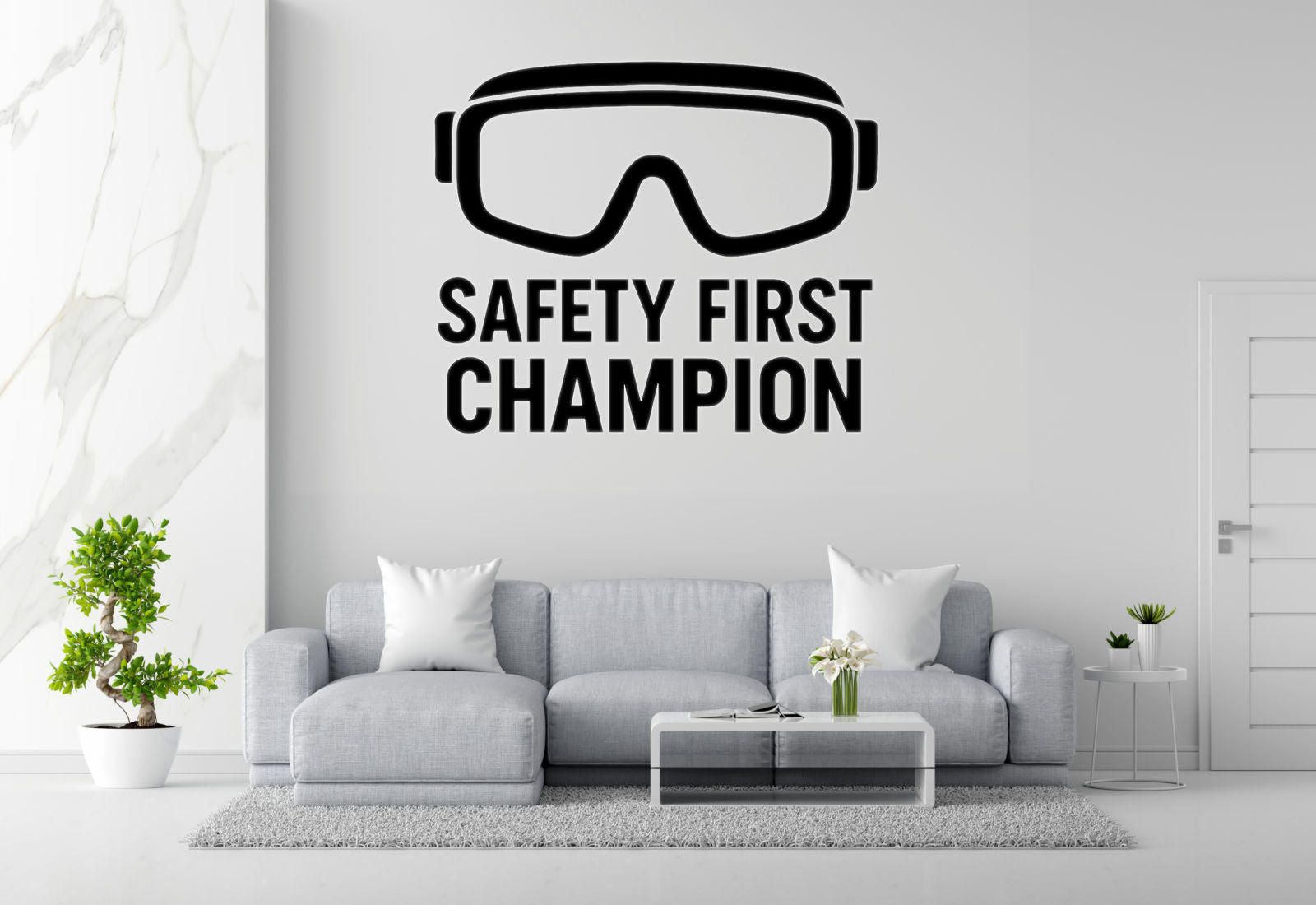 Safety First Champion - Funny Chemistry Wall Decal Vinyl Sticker Removable