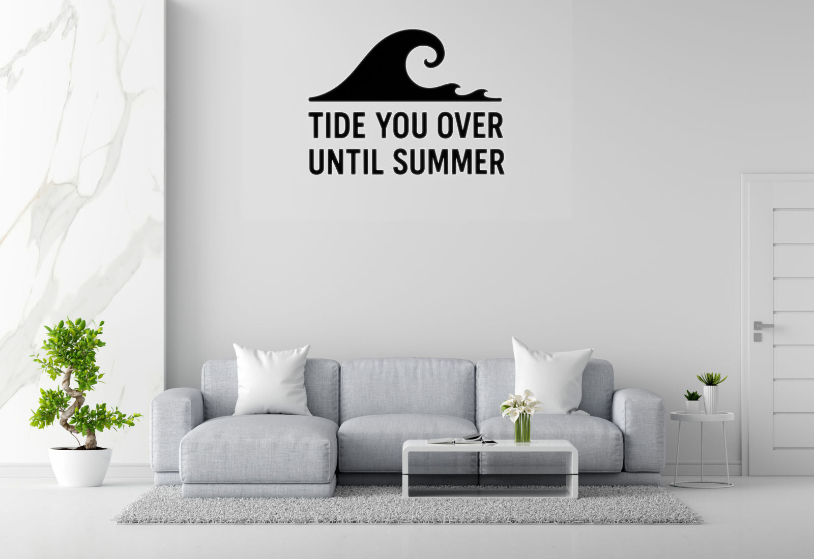 Tide You Over Until Summer - Funny Ocean Wall Decal Vinyl Sticker Removable