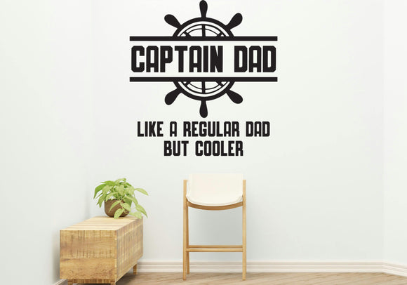 Captain Dad Removable Vinyl Decal for Interior Walls