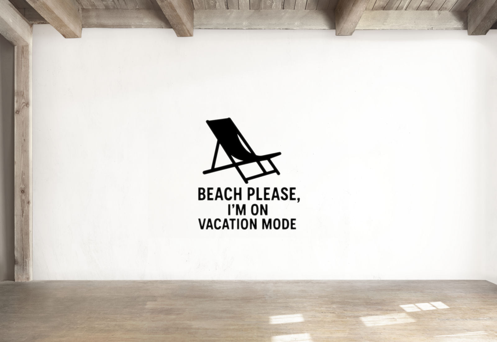 Beach Please, I'm On Vacation Mode - Funny Ocean Wall Decal Vinyl Sticker Removable