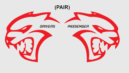 a pair of red panther's with their mouths open