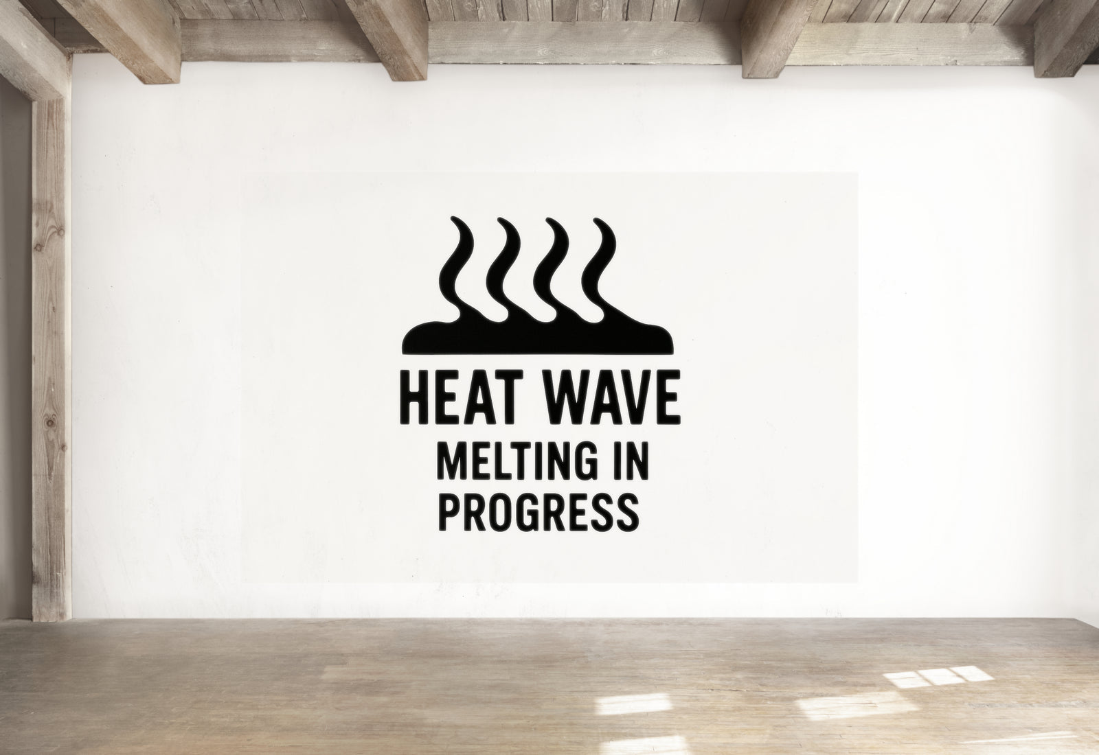 Heat Wave Wall Decal - Melting In Progress Vinyl Sticker | Removable Summer Decor