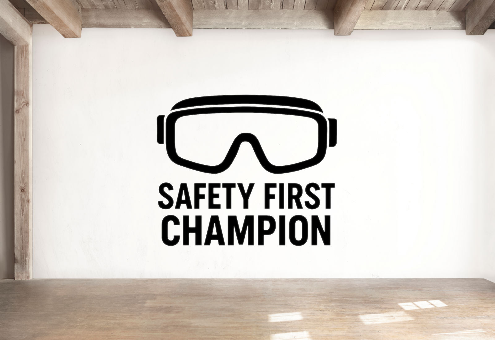 Safety First Champion - Funny Chemistry Wall Decal Vinyl Sticker Removable