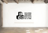 Building Dreams One Block At A Time - Baby Blocks Wall Decal Vinyl Sticker Removable