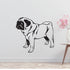 Pug Dog Removable Vinyl Decal Matte Finish Home Decor for Indoor Walls