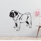 Pug Dog Removable Vinyl Decal Matte Finish Home Decor for Indoor Walls