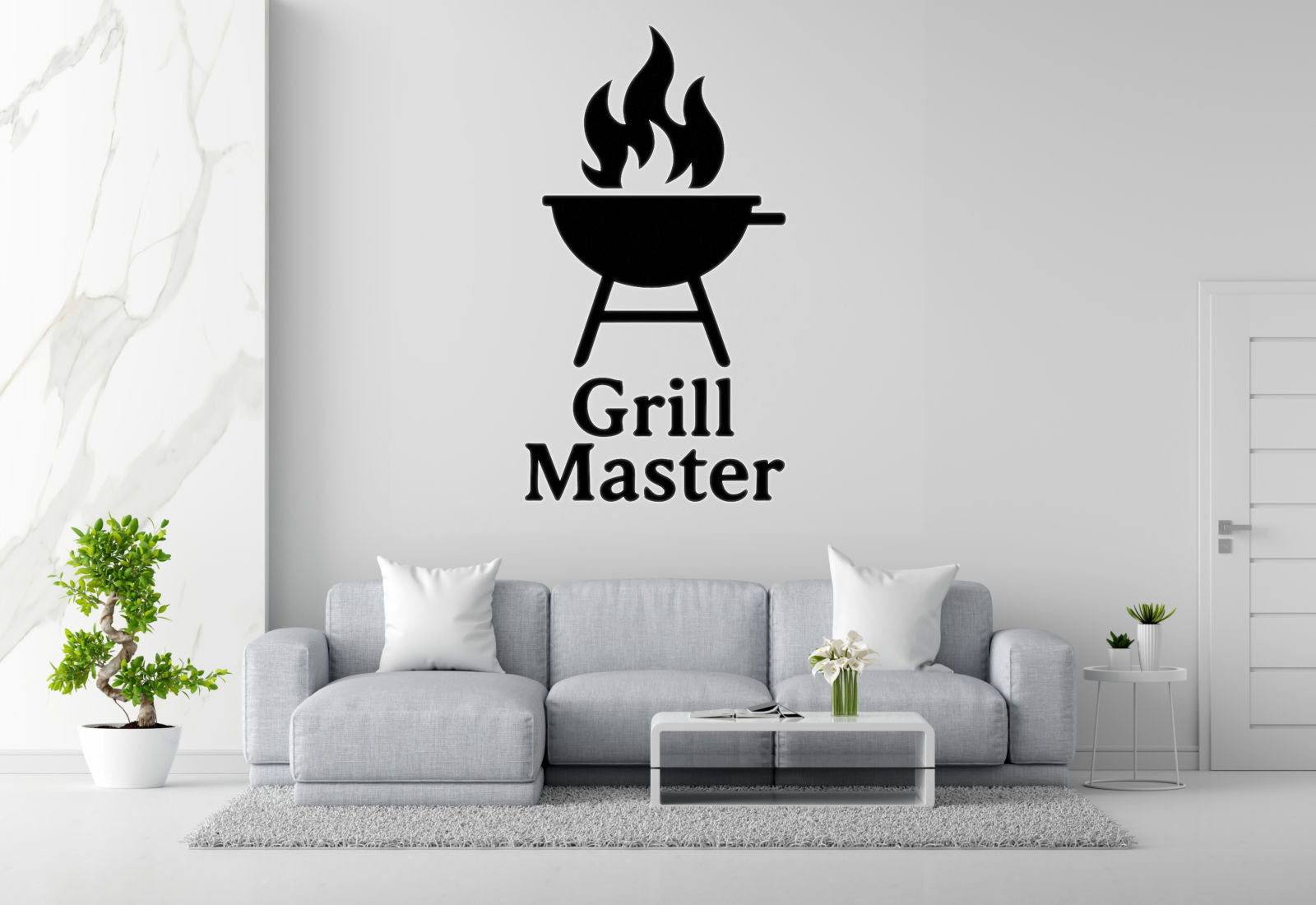 Grill Master Removable Vinyl Decal for Indoor Walls