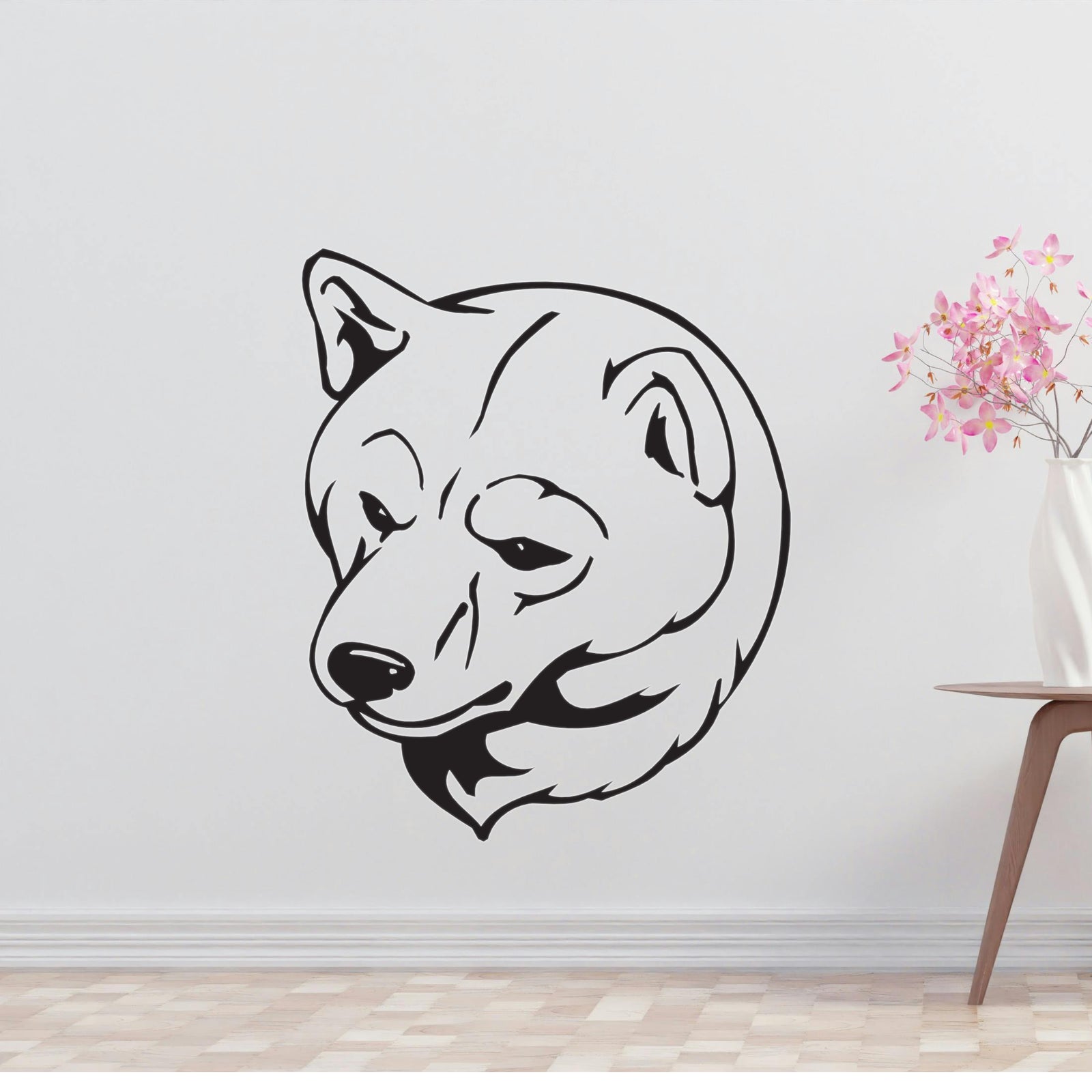 Shiba Inu Dog Removable Vinyl Decal Matte Finish Home Decor for Indoor Walls
