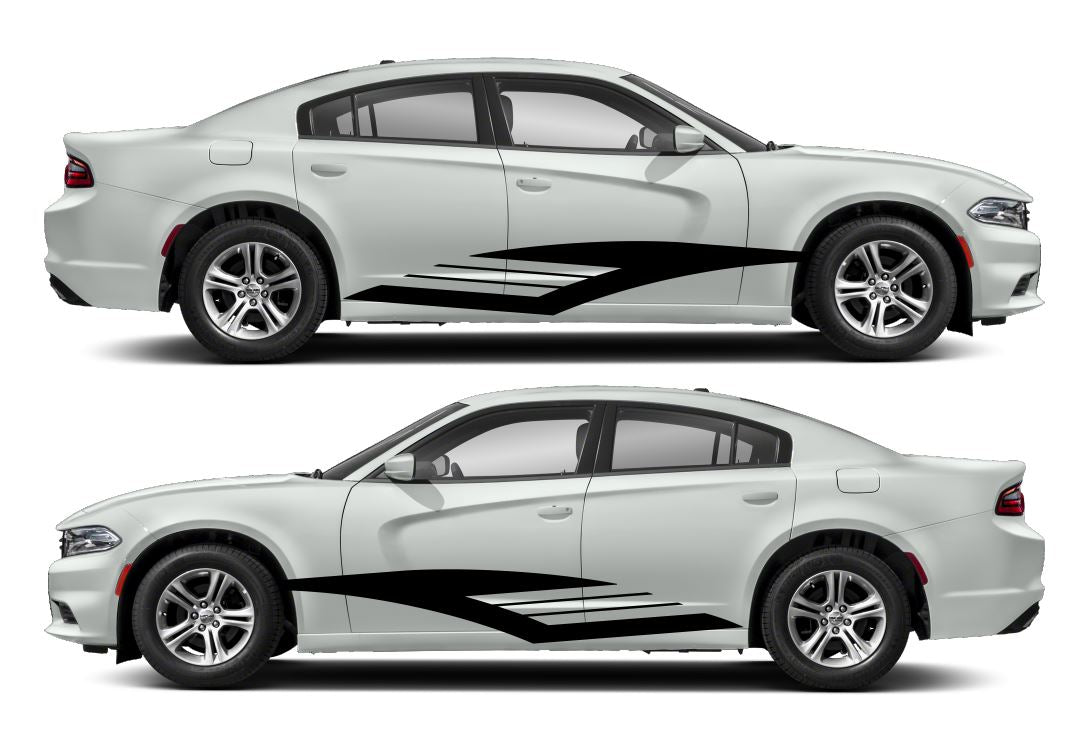 Racing Stripe Side Livery Air Release Decal Kit #6 Fits Dodge Charger 2011-2023 Fusion Decals