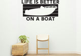 Heartbeat boat Removable Vinyl Decal for Interior Walls