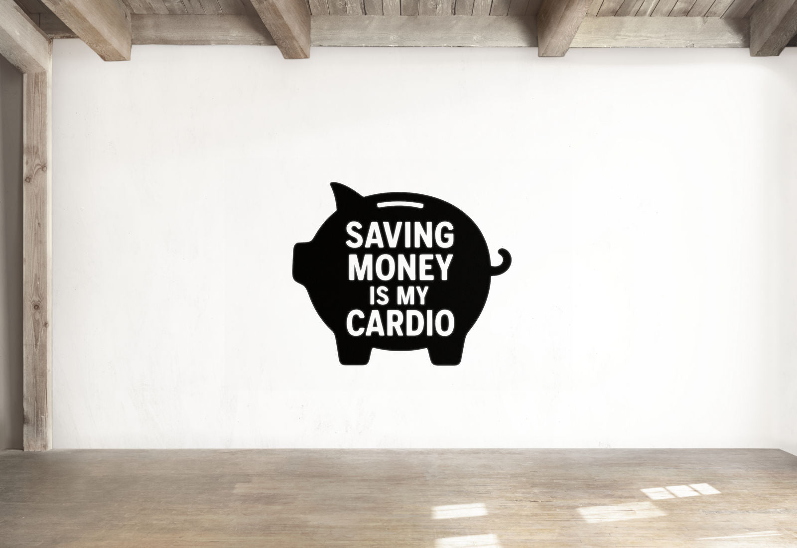 Saving Money Is My Cardio - Funny Banking Wall Decal Vinyl Sticker Removable