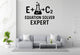 Equation Solver Expert - Funny Chemistry Wall Decal Vinyl Sticker Removable