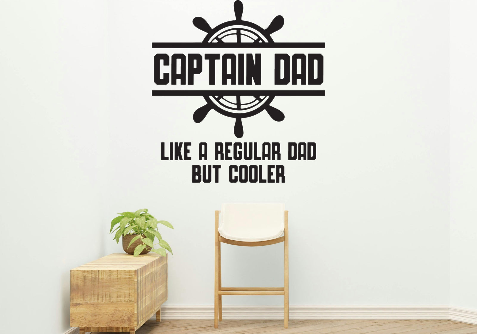 Captain Dad Removable Vinyl Decal for Interior Walls