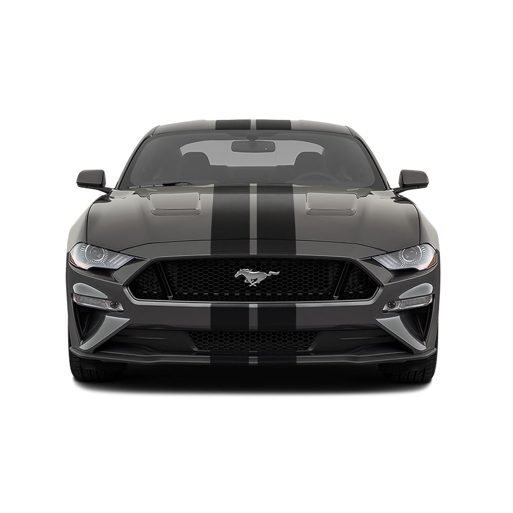 Dual 11" Racing Stripes Self Healing Vinyl fits Ford Mustang 2015 to 2023