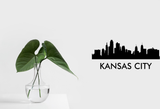 Cityscape Kansas City with Text Vinyl Decal Removable Matte Finish Skyline Decore for Indoor Walls Fusion Decals
